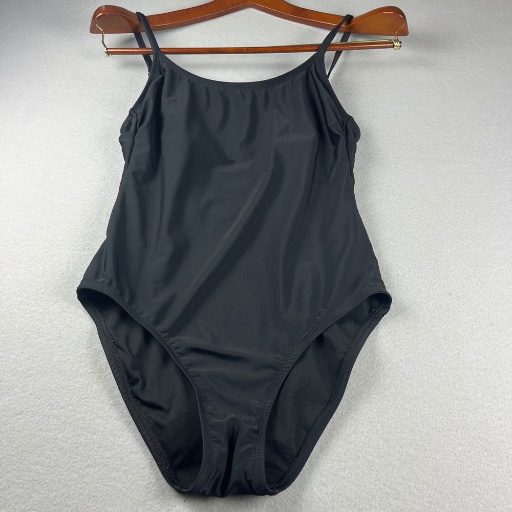 Hurley Womens Black Strappy Ladder Back One Piece‎ Swimsuit Size Small